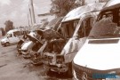 Под Киевом неизвестные сожгли 6 рейсовых микроавтобусов