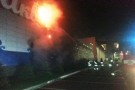 В Броварах ночью горел рекламный щит на фасаде аквапарка
